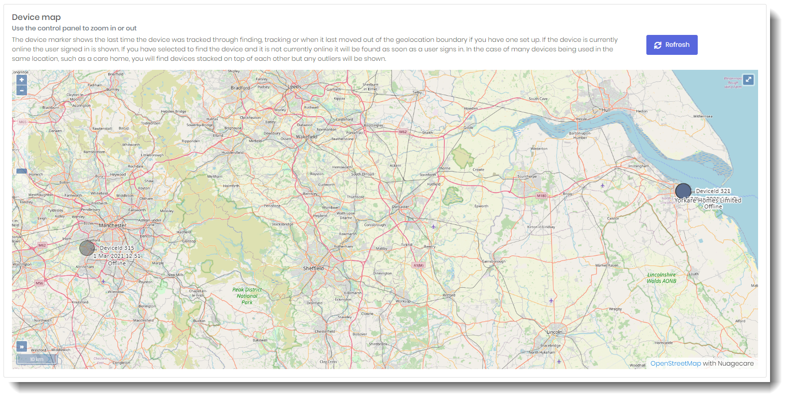 device geolocation outside home, click for further details